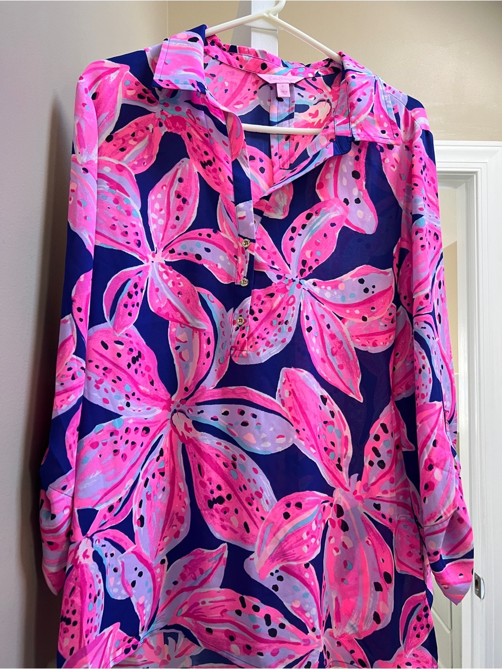 Lilly Pulitzer Everglades Floral Top - Royal Purple Wild Orchid